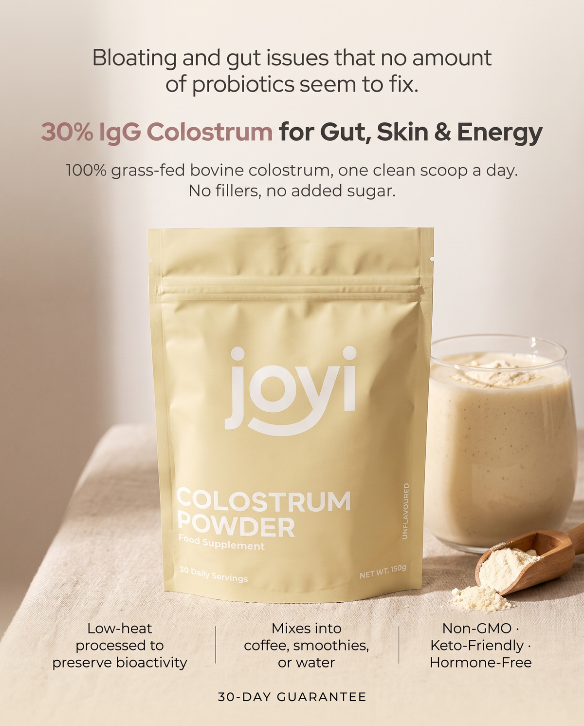 Joyi Colostrum Powder - final PDP hero image